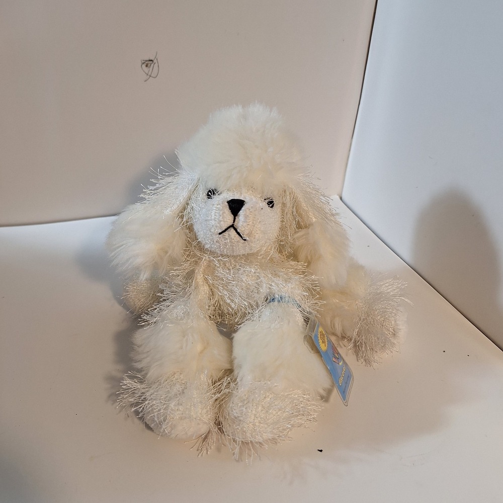 Ganz Webkinz Poodle Stuffed Plush White Puppy Dog New with Sealed Code